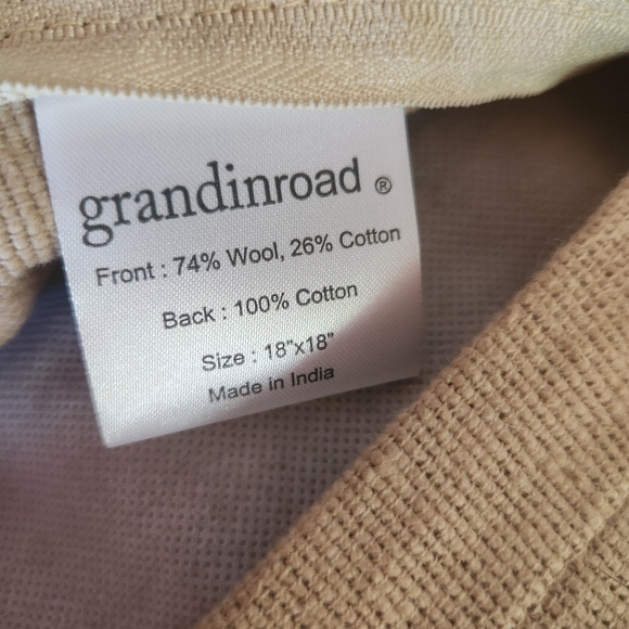 2 Grandinroad Wool Cotton Kilim Throw 18" Pillow Covers ANKARA - Picture 5 of 6